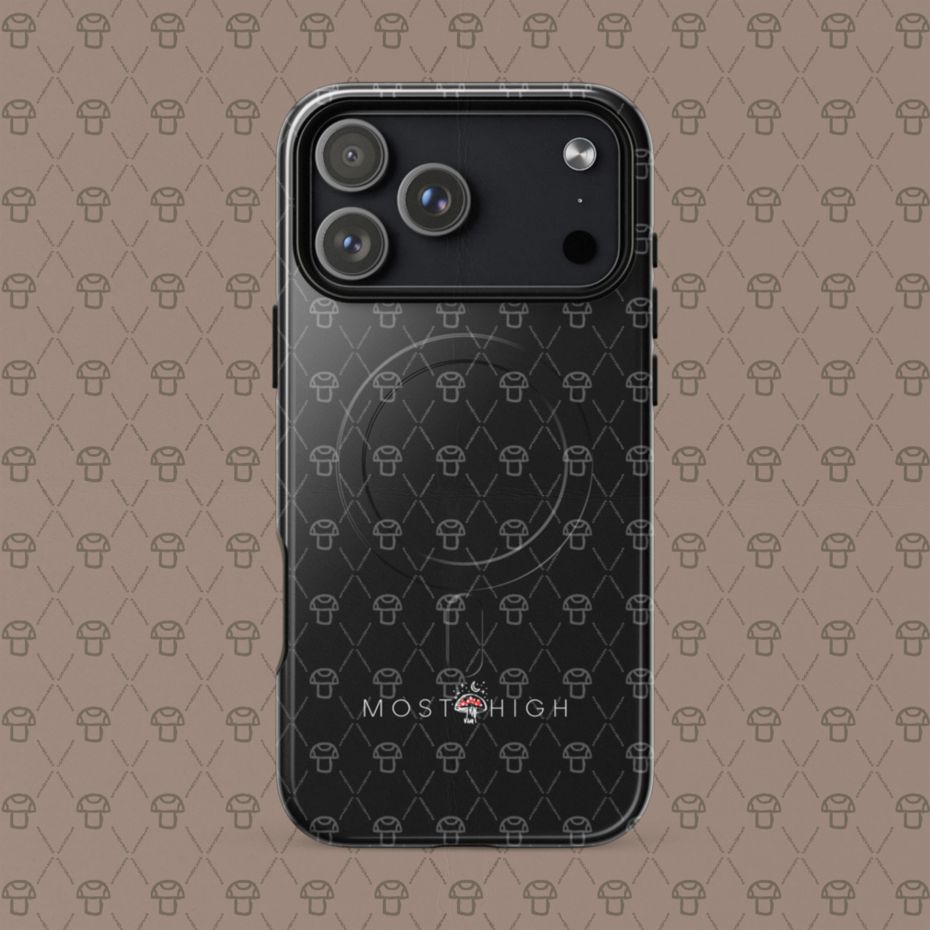 MOST CASE IPHONE Obsidian Black Pattern (Magsafe)