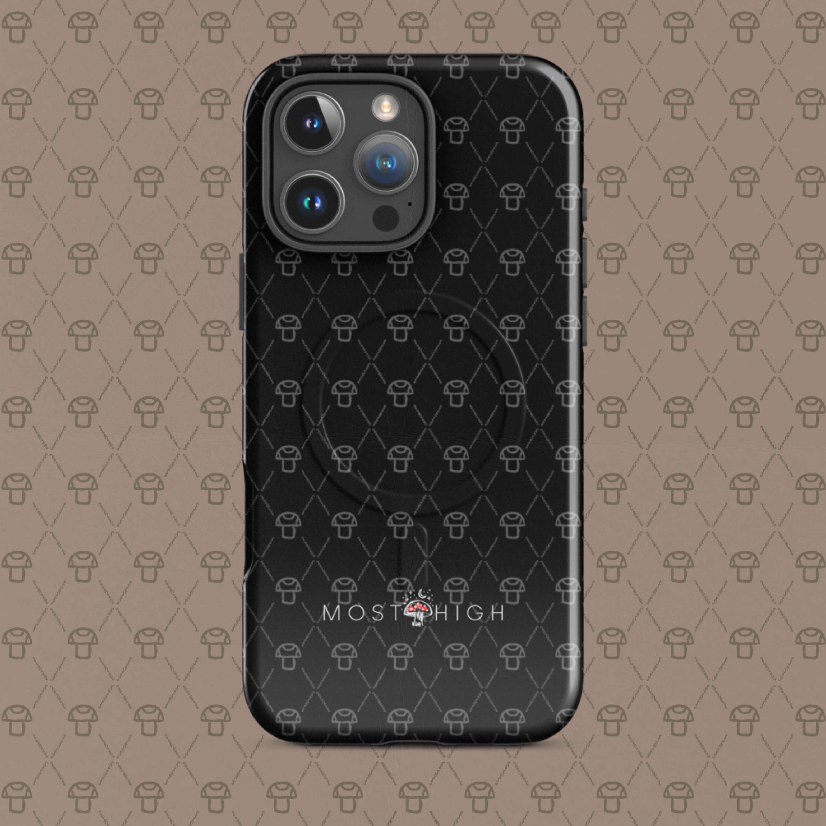 MOST CASE IPHONE Obsidian Black Pattern (Magsafe)